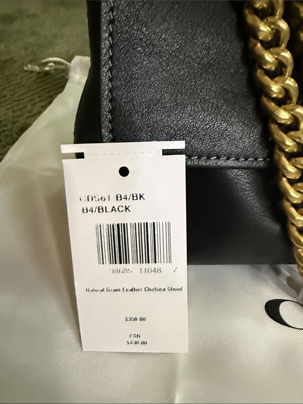 Coach Chain Chelsea 30 in Black - Picture 3 of 12